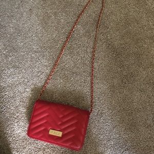 Vegan Red Leather Bebe Purse